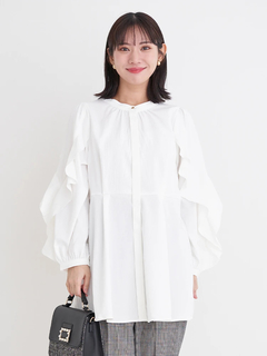 Re-J＆SUPURE(リジェイ＆スプル) |袖フリルチュニックブラウス