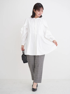 Re-J＆SUPURE(リジェイ＆スプル) |袖フリルチュニックブラウス