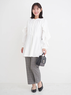 Re-J＆SUPURE(リジェイ＆スプル) |袖フリルチュニックブラウス
