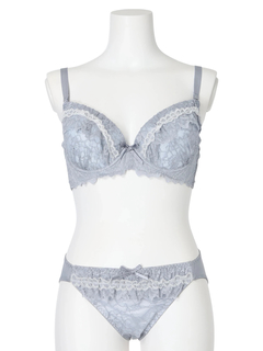 Re-J＆SUPURE(リジェイ＆スプル) |[D85-H95］レーシーフリルソフトワイヤーブラ＆ショーツ(モールドカップ)