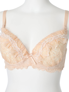 Re-J＆SUPURE(リジェイ＆スプル) |[D85-H95］レーシーフリルソフトワイヤーブラ＆ショーツ(モールドカップ)