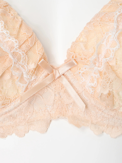 Re-J＆SUPURE(リジェイ＆スプル) |[D85-H95］レーシーフリルソフトワイヤーブラ＆ショーツ(モールドカップ)