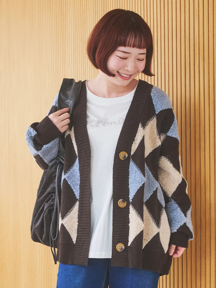 【希少】Y's ワイズ デザイン　ニットカーディガン　レアデザイン　美品　大きめ VINTAGE カーディガン 「ヴィンテージ古着」80's EDITIONS by VAN