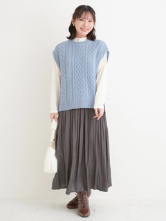 Re-J＆SUPURE(リジェイ＆スプル) |サテンギャザースカート