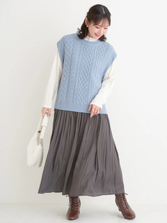 Re-J＆SUPURE(リジェイ＆スプル) |サテンギャザースカート