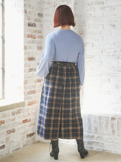 Re-J＆SUPURE(リジェイ＆スプル) |ベルト付きチェック柄タックワイドパンツ