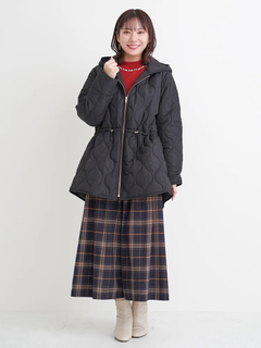 Re-J＆SUPURE(リジェイ＆スプル) |ベルト付きチェック柄タックワイドパンツ