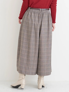 Re-J＆SUPURE(リジェイ＆スプル) |ベルト付きチェック柄タックワイドパンツ