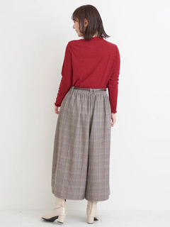 Re-J＆SUPURE(リジェイ＆スプル) |ベルト付きチェック柄タックワイドパンツ