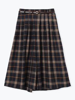 Re-J＆SUPURE(リジェイ＆スプル) |ベルト付きチェック柄タックワイドパンツ