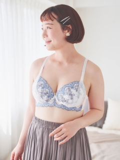 Re-J＆SUPURE(リジェイ＆スプル) |[D85-H95]Re-J&SUPUREオリジナル花刺繍チュールブラ＆ショーツ(バイリーンカップ)