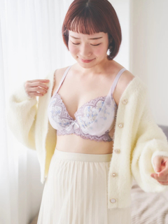 Re-J＆SUPURE(リジェイ＆スプル) |[D85-H95]Re-J&SUPUREオリジナル花刺繍チュールブラ＆ショーツ(バイリーンカップ)