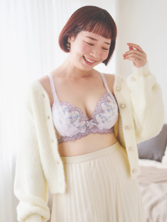 Re-J＆SUPURE(リジェイ＆スプル) |[D85-H95]Re-J&SUPUREオリジナル花刺繍チュールブラ＆ショーツ(バイリーンカップ)