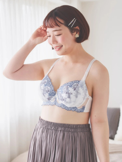Re-J＆SUPURE(リジェイ＆スプル) |[D85-H95]Re-J&SUPUREオリジナル花刺繍チュールブラ＆ショーツ(バイリーンカップ)