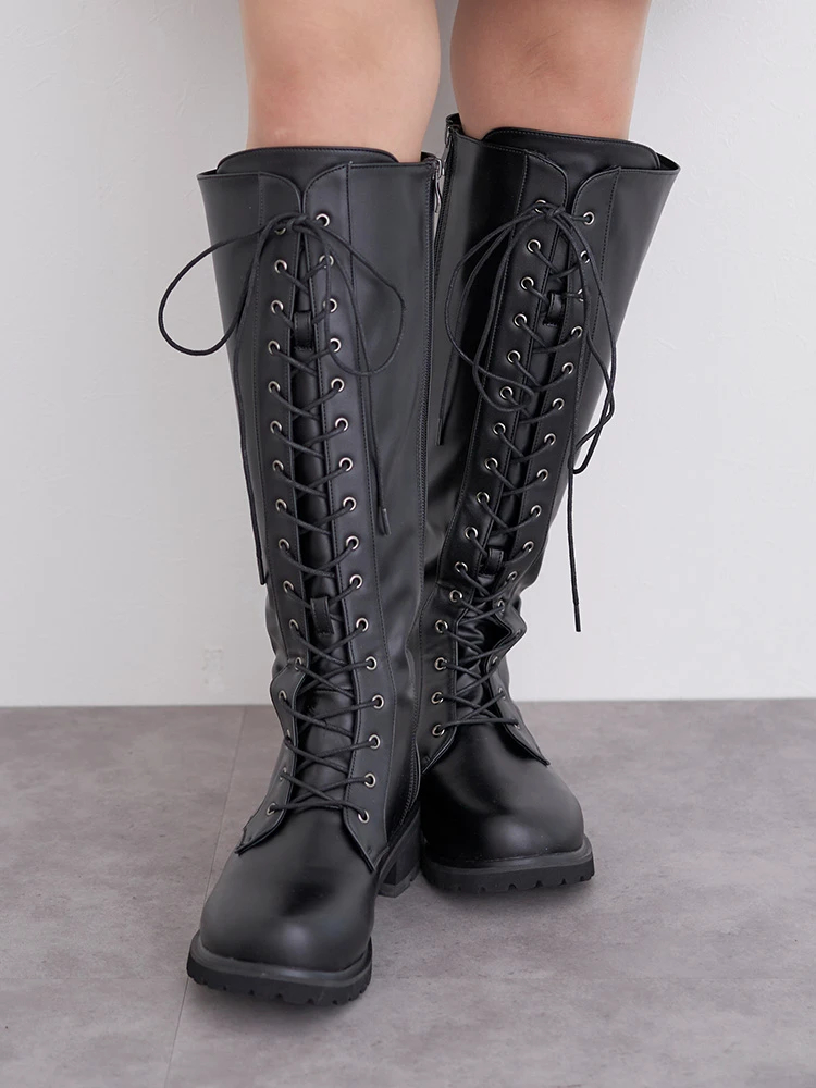 la farfa SHOES/ラ・ファーファシューズ】厚底レースアップロング