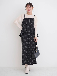 Re-J＆SUPURE(リジェイ＆スプル) |[SET]ビスチェドッキングジャンスカ×シアートップス（無地・ドット柄）