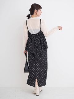 Re-J＆SUPURE(リジェイ＆スプル) |[SET]ビスチェドッキングジャンスカ×シアートップス（無地・ドット柄）