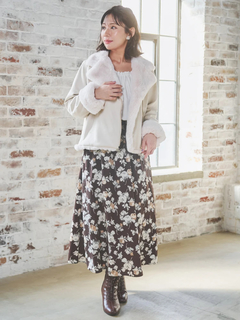 Re-J＆SUPURE(リジェイ＆スプル) |【WEB限定】花柄ドッキングワンピース