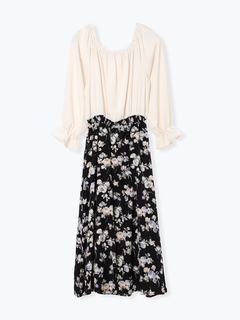 Re-J＆SUPURE(リジェイ＆スプル) |【WEB限定】花柄ドッキングワンピース