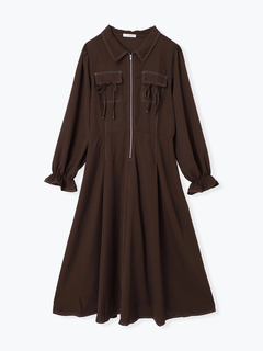 Re-J＆SUPURE(リジェイ＆スプル) |ポケットリボンハーフZIPワンピース