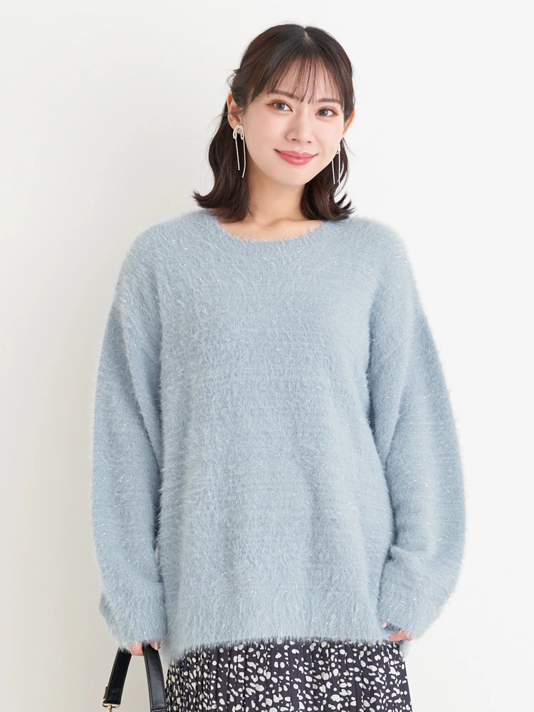 Re-J＆SUPURE(リジェイ＆スプル) |フェザーラメニットトップス