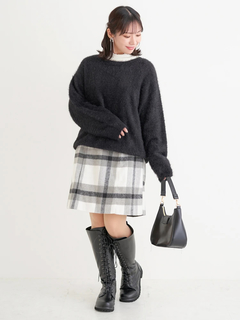 Re-J＆SUPURE(リジェイ＆スプル) |フェザーラメニットトップス