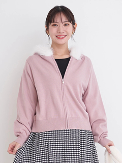 Re-J＆SUPURE(リジェイ＆スプル) |ファーフードニットZIPパーカー