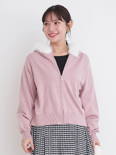 Re-J＆SUPURE(リジェイ＆スプル) |ファーフードニットZIPパーカー