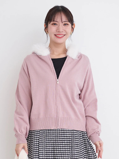 Re-J＆SUPURE(リジェイ＆スプル) |ファーフードニットZIPパーカー