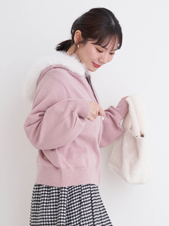 Re-J＆SUPURE(リジェイ＆スプル) |ファーフードニットZIPパーカー