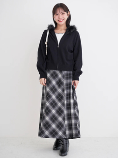 Re-J＆SUPURE(リジェイ＆スプル) |ファーフードニットZIPパーカー