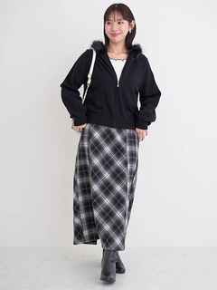 Re-J＆SUPURE(リジェイ＆スプル) |ファーフードニットZIPパーカー