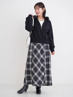 Re-J＆SUPURE(リジェイ＆スプル) |ファーフードニットZIPパーカー