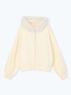 Re-J＆SUPURE(リジェイ＆スプル) |ファーフードニットZIPパーカー