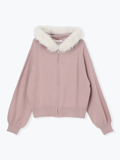 Re-J＆SUPURE(リジェイ＆スプル) |ファーフードニットZIPパーカー