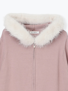 Re-J＆SUPURE(リジェイ＆スプル) |ファーフードニットZIPパーカー