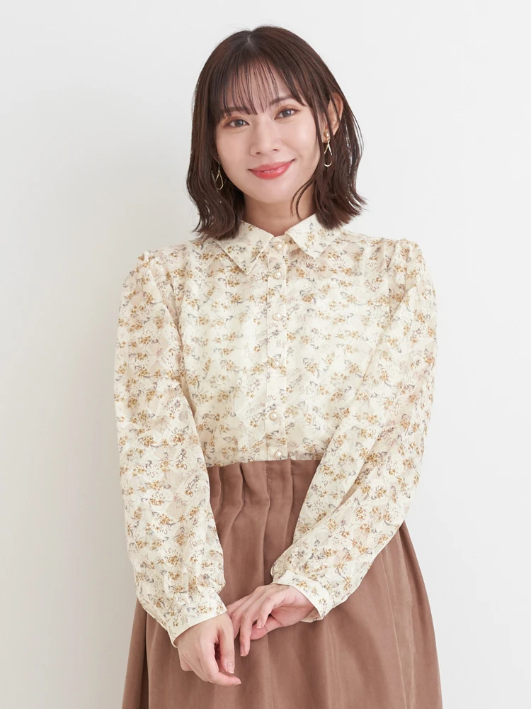 Re-J＆SUPURE(リジェイ＆スプル) |花柄プリントレースブラウス