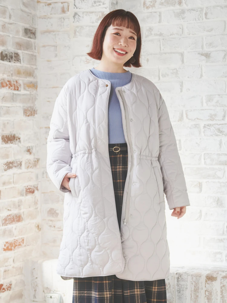 美品 パーリーゲイツ 0 キルティングコート ひょうたんキルト ロング丈 セール】【撥水/フード取り外し可】冬に嬉しいこだわり満載 ひょうたん