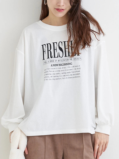 Re-J＆SUPURE(リジェイ＆スプル) |ロゴ刺繍×プリントロングTシャツ