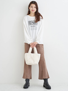 Re-J＆SUPURE(リジェイ＆スプル) |ロゴ刺繍×プリントロングTシャツ