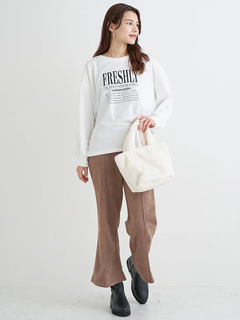 Re-J＆SUPURE(リジェイ＆スプル) |ロゴ刺繍×プリントロングTシャツ