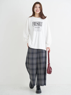 Re-J＆SUPURE(リジェイ＆スプル) |ロゴ刺繍×プリントロングTシャツ