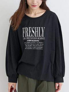 Re-J＆SUPURE(リジェイ＆スプル) |ロゴ刺繍×プリントロングTシャツ