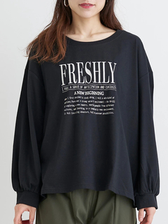 Re-J＆SUPURE(リジェイ＆スプル) |ロゴ刺繍×プリントロングTシャツ