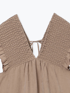 Re-J＆SUPURE(リジェイ＆スプル) |ピーチ起毛シャーリングワンピース