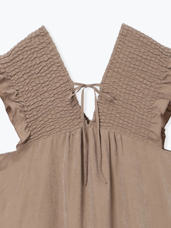 Re-J＆SUPURE(リジェイ＆スプル) |ピーチ起毛シャーリングワンピース