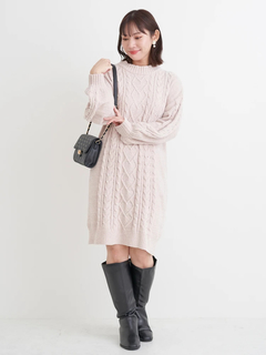 Re-J＆SUPURE(リジェイ＆スプル) |モールラメ装飾ニットワンピース