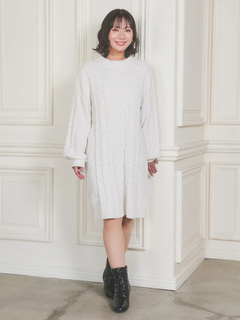 Re-J＆SUPURE(リジェイ＆スプル) |モールラメ装飾ニットワンピース