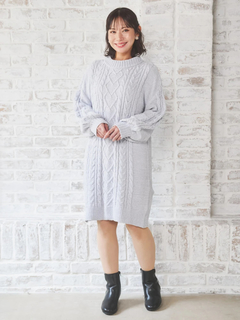 Re-J＆SUPURE(リジェイ＆スプル) |モールラメ装飾ニットワンピース