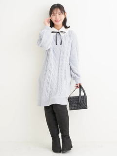 Re-J＆SUPURE(リジェイ＆スプル) |モールラメ装飾ニットワンピース